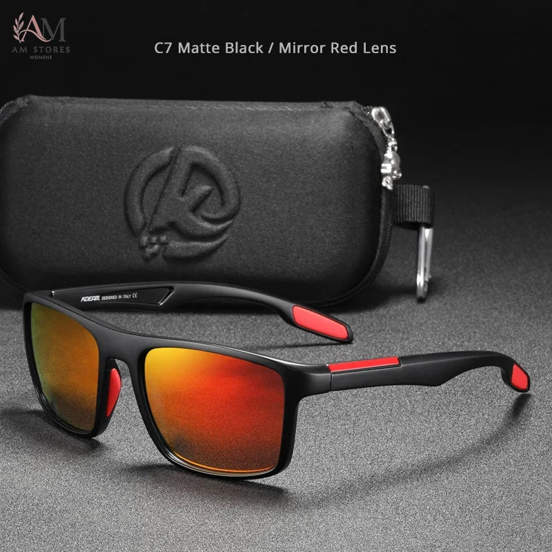 KDEAM Unisex Rectangle Polarized Sports Sunglasses - view 11