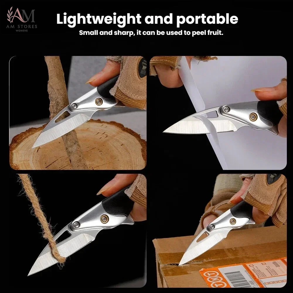 Black Walnut Handle Folding Fruit Knife - view 5