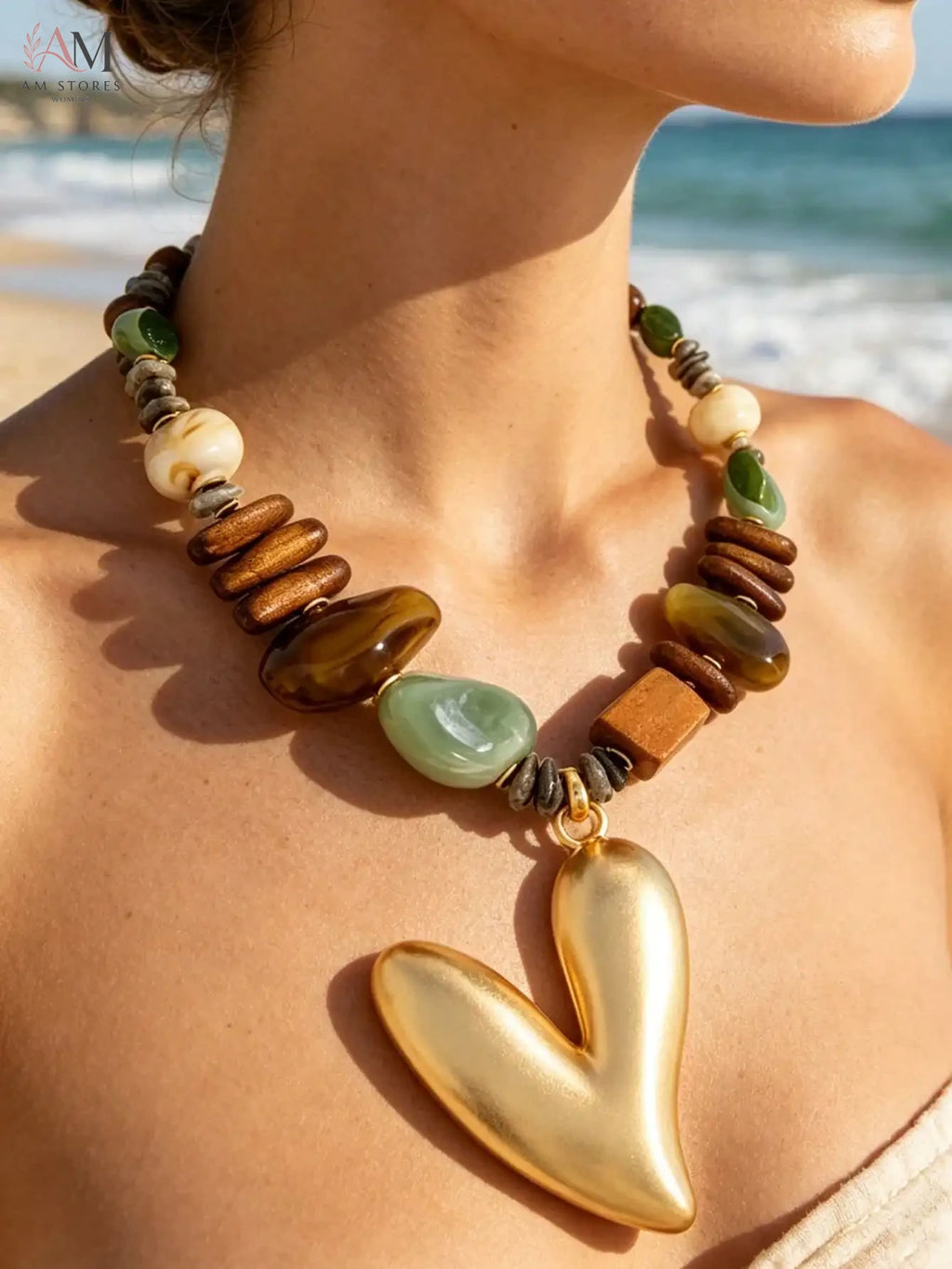 Bohemian Heart Pendant Women's Necklace - view 1