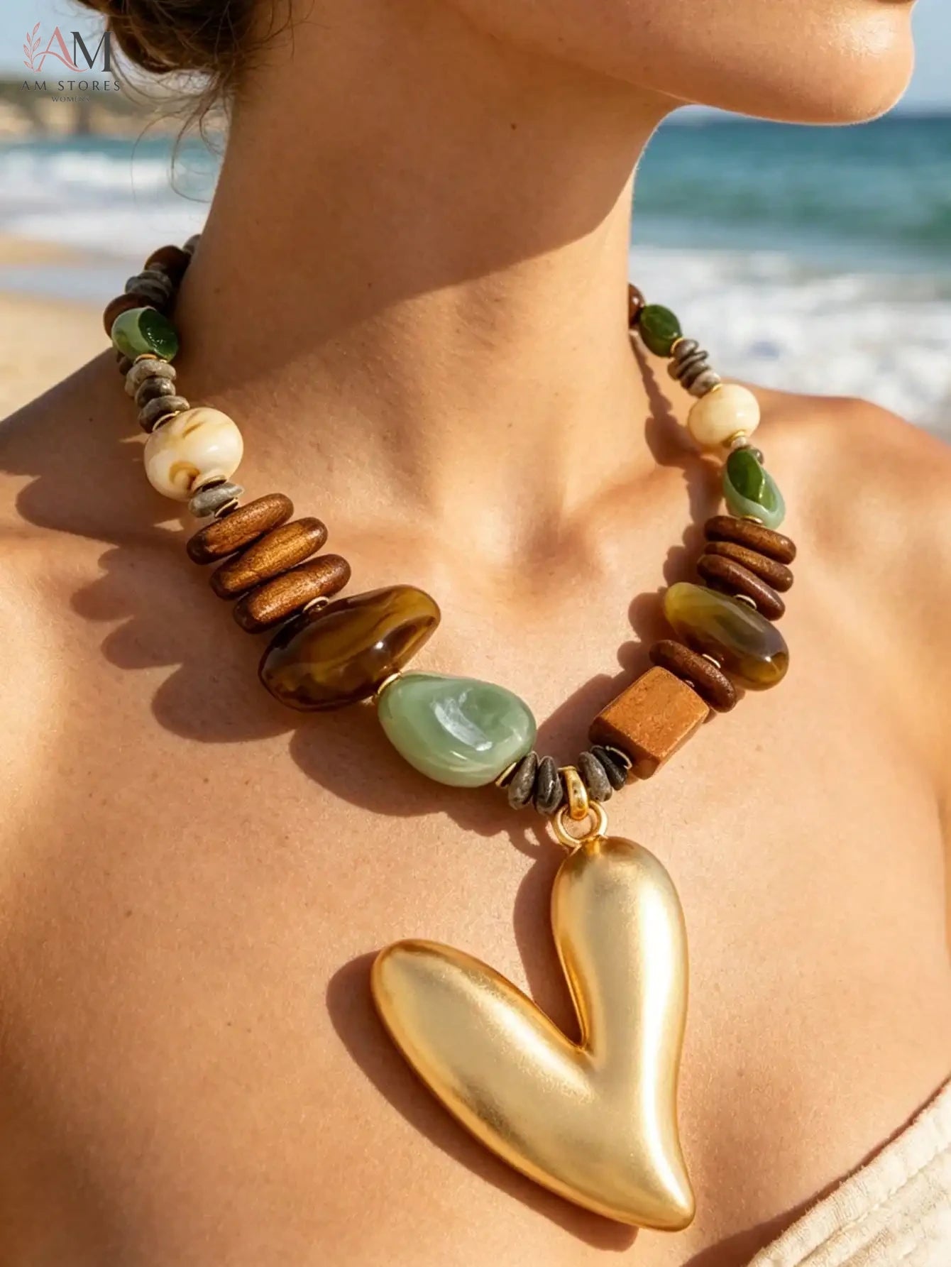 Bohemian Heart Pendant Women's Necklace - view 1