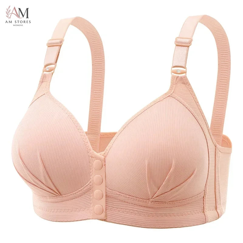 Women's Plus-Size Wireless Breathable Front-Closure Seamless Bra - view 3