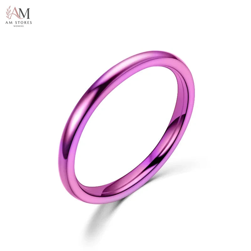 2mm Stainless Steel Girls' Ring - view 3