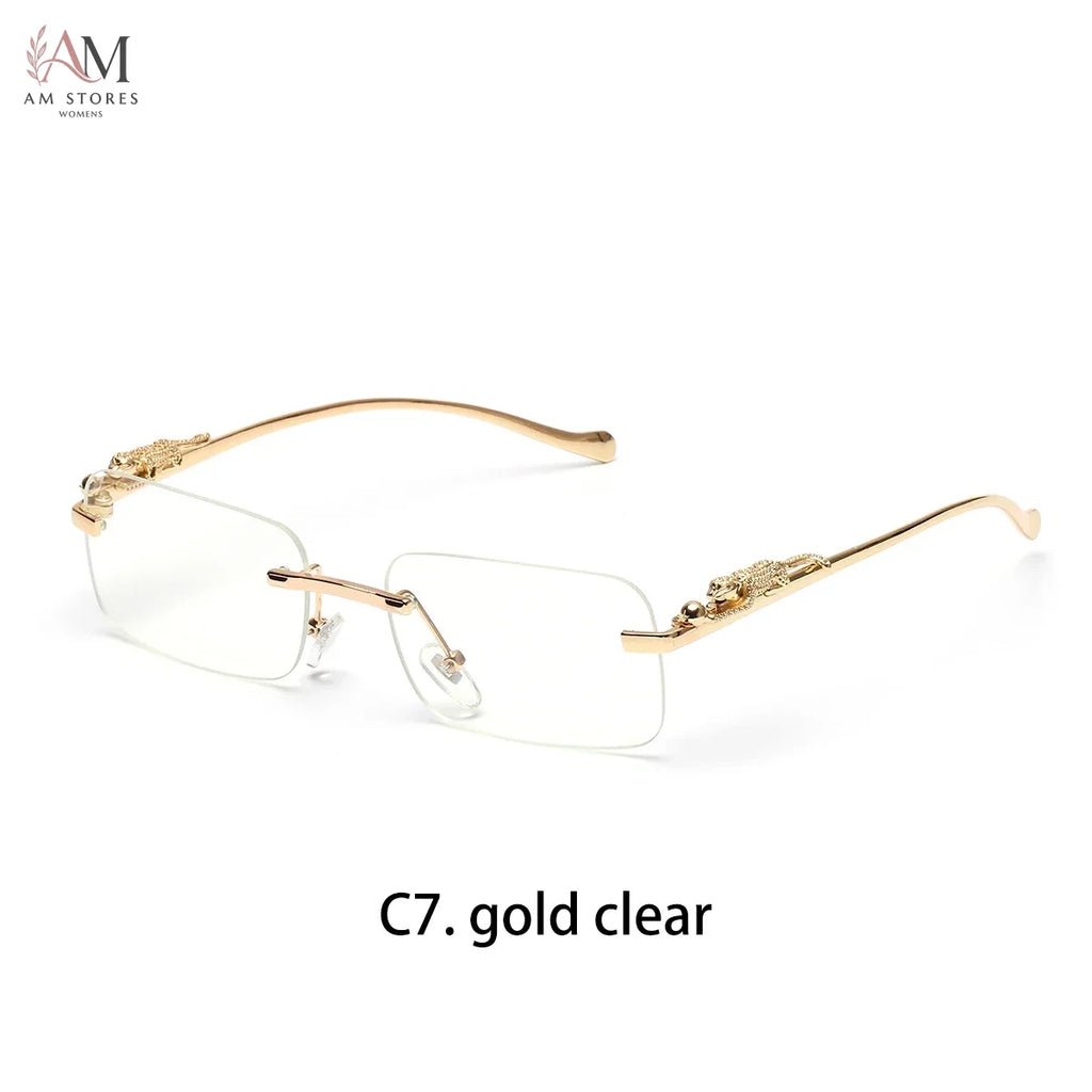 Ruiao Unisex Rimless Square Metal Sunglasses UV400 - view 16