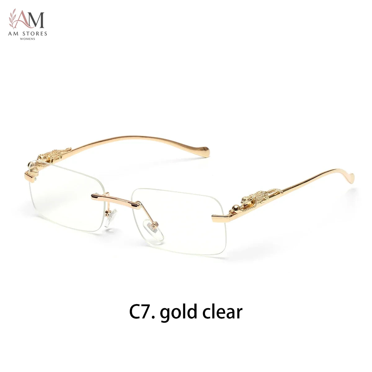 Ruiao Unisex Rimless Square Metal Sunglasses UV400 - view 16