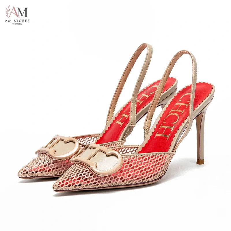 CHCH Women's Breathable Mesh 9cm High-Heel Sandals - view 5