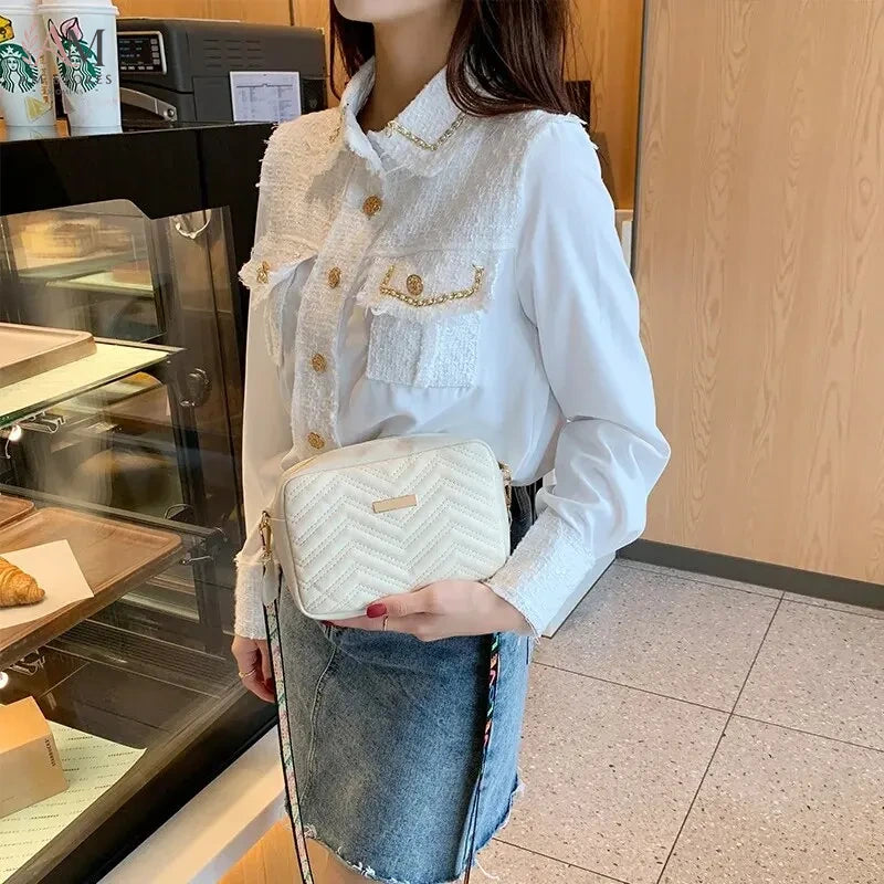 Rilibegan Embroidered PU Leather Camera Shoulder Bag - view 5