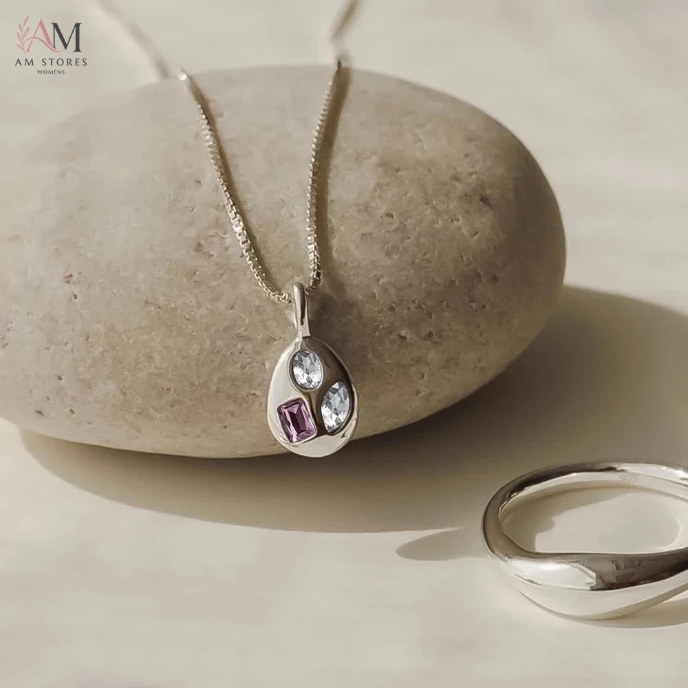 EManco Stainless Steel Cubic Zirconia Pendant Necklace - view 6