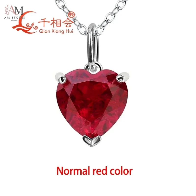 3.6ct Heart-Shaped Lab-Grown Gemstone Pendant Necklace - view 11