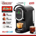 CAFELFFE 4in1 Capsule Coffee Machine Hot/Cold Multiple Espresso Cafetera Cappuccino Coffee Maker Dolce Gusto Nespresso Powder 19