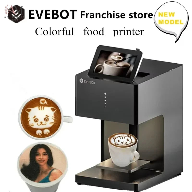 CAFOVO EVEBOT 3d Latte Art Coffee Printer Machine Automatic Beverages Food Selfie With WIFI Printing Edible Ink Cartridges