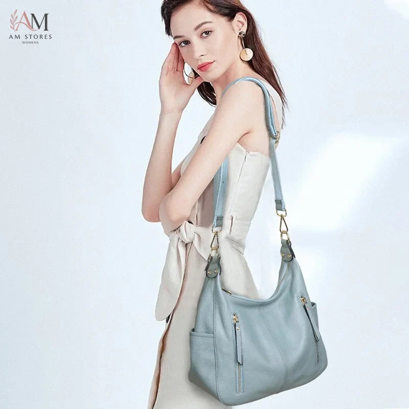 Zency Women's Leather Large-Capacity Crossbody Bag - view 3