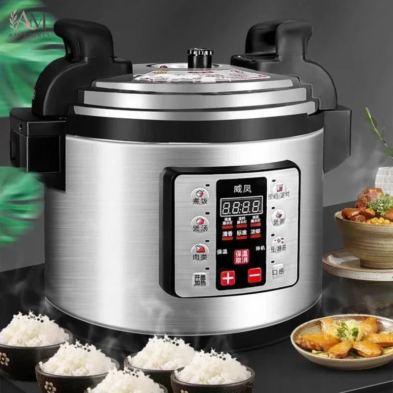 Commercial Electric Pressure Cooker 8L 75L Multi Function Smart Programmable Rice Porridge Stew Large Capacity Stainless Steel