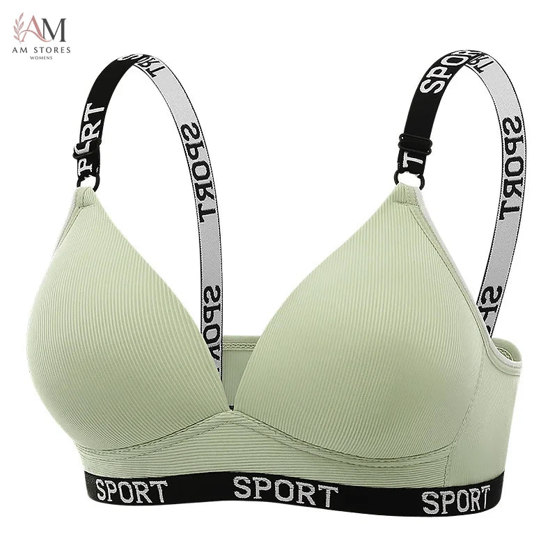 Cross Border Trade Underwear Women Thin Style Without Steel Rings Comfortable Folding Bra Shoulder Strap Sports Breathable Bra