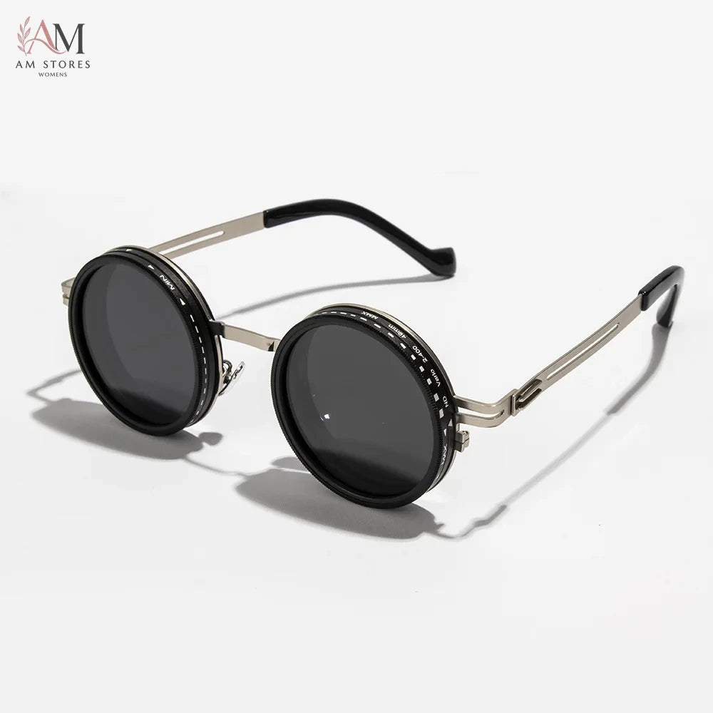 Unisex Vintage Round Polarized ND9 Eyeglasses UV400 - view 3