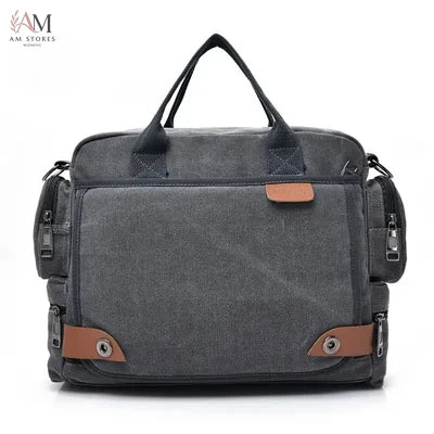 Men's Canvas Travel Crossbody Messenger Bag - view 10