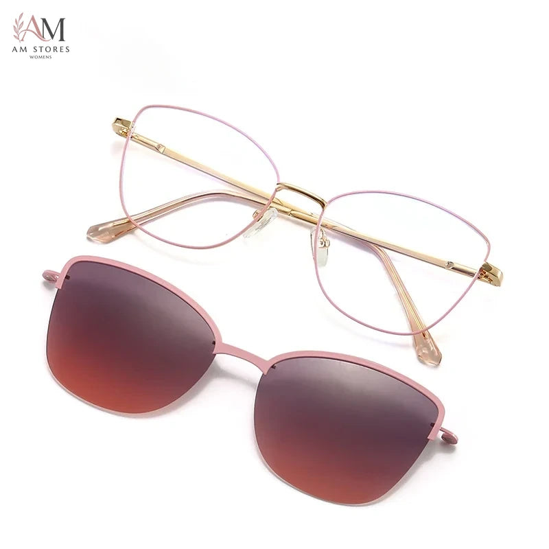 JMISUS Women's Cat-Eye Polarized Blue-Light Metal Eyeglasses - view 8