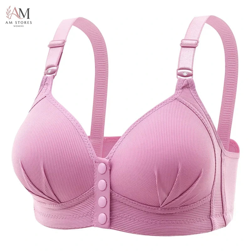 Women's Plus-Size Wireless Breathable Front-Closure Seamless Bra - view 6