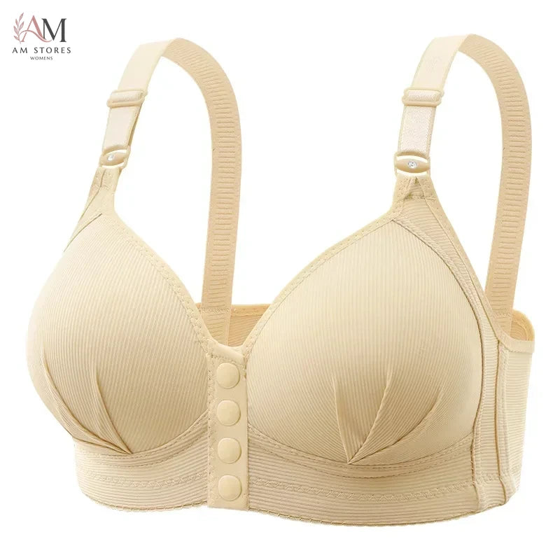 Women's Plus-Size Wireless Breathable Front-Closure Seamless Bra - view 8
