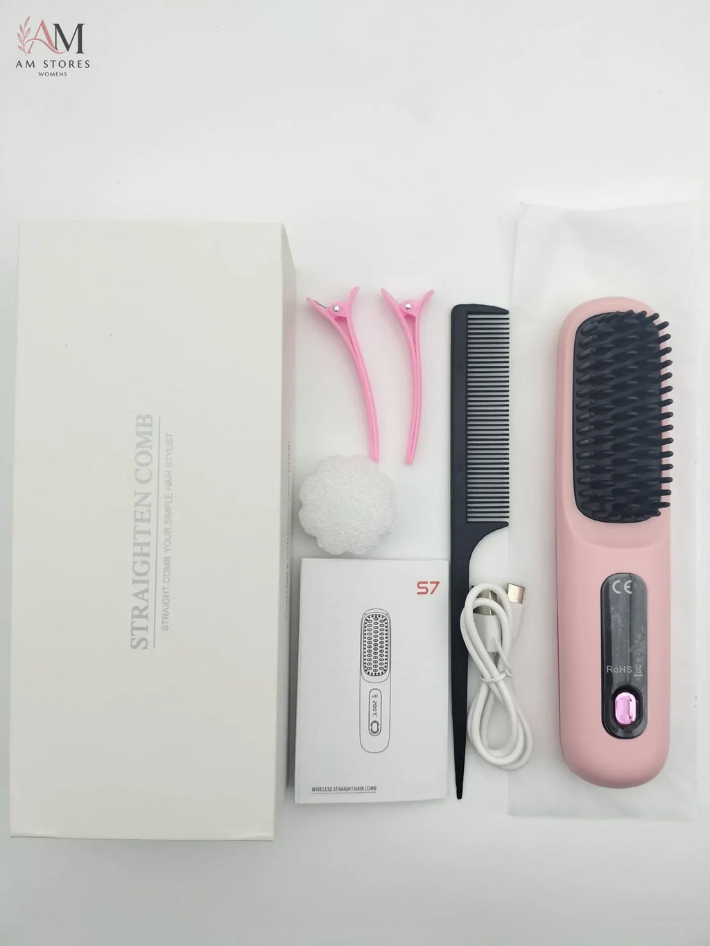 Portable Ceramic Hair Straightening Brush - view 9