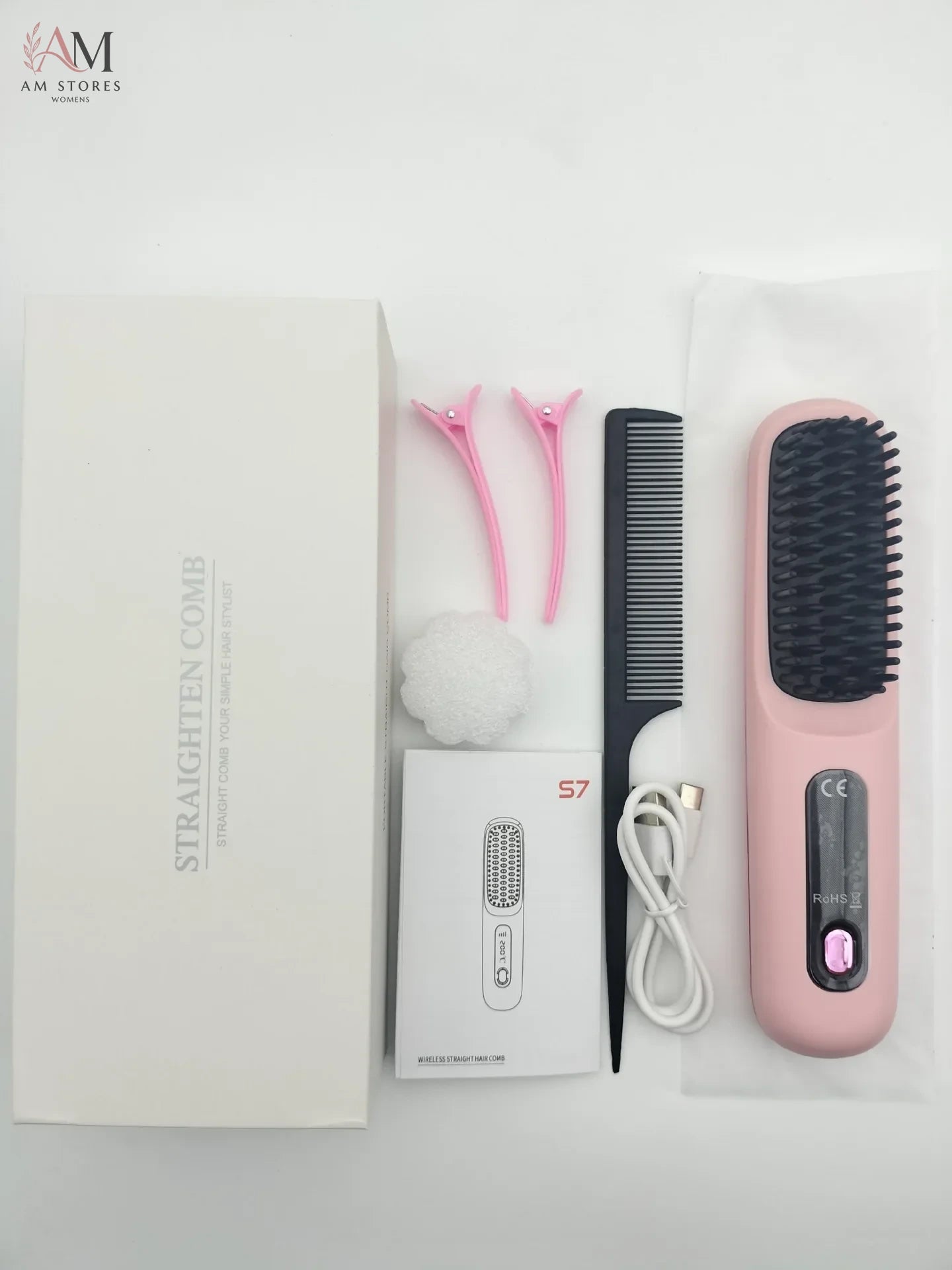 Portable Ceramic Hair Straightening Brush - view 9