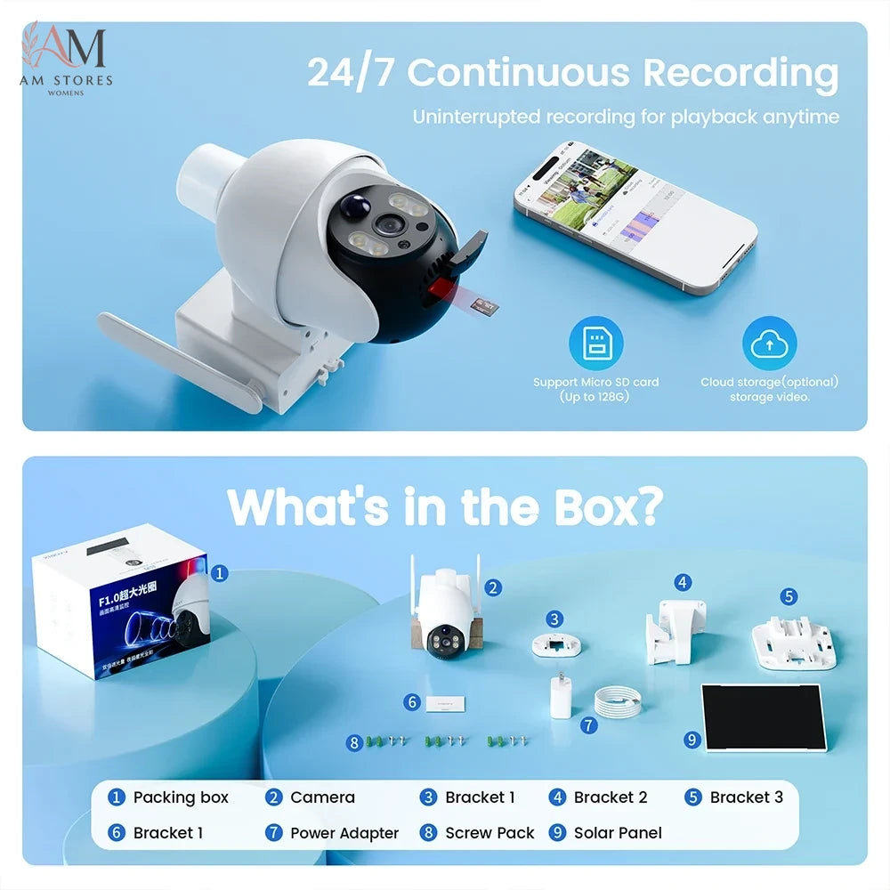 XIAOVV 4G 6MP Solar PTZ Security Camera - view 5