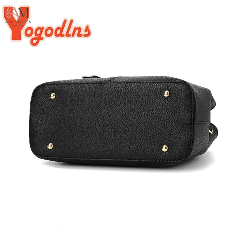 Women's Leather Shoulder Handbag - view 5