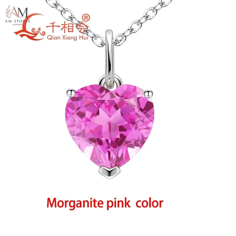 3.6ct Heart-Shaped Lab-Grown Gemstone Pendant Necklace - view 9