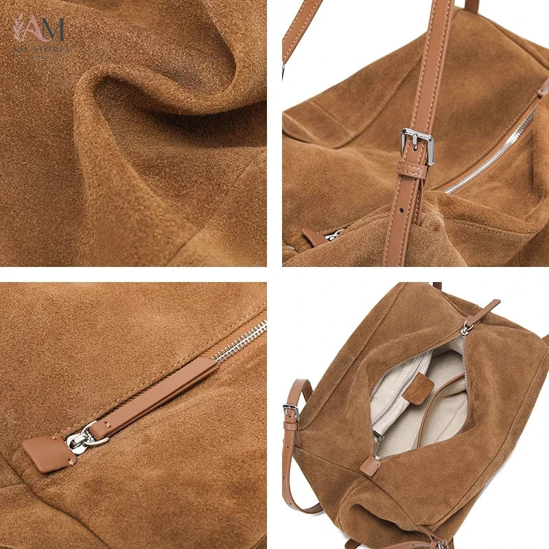 Women's Leather Large-Capacity Tote Bag - view 5
