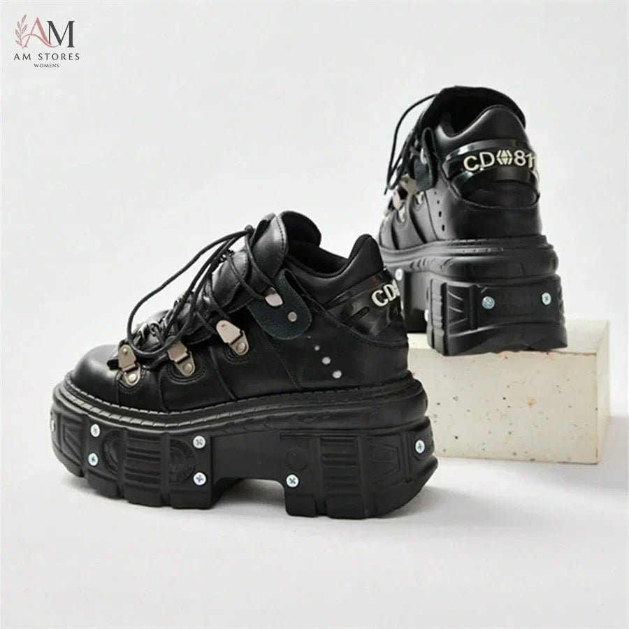 Unisex Punk Platform Ankle Boots - view 5
