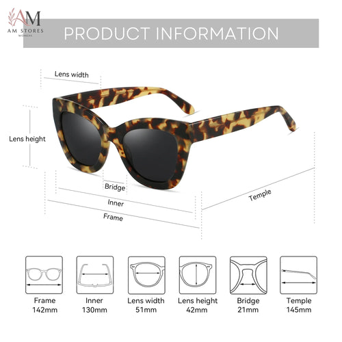BLUEMOKY Women's Cat-Eye Polarized Driving Acetate Sunglasses UV400 - view 2