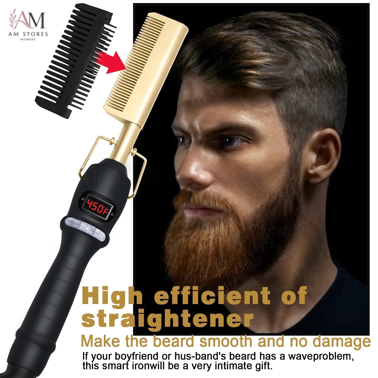 Anti-Scald Portable Electric Hot Comb - view 6