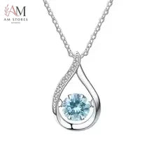 GRA 1ct Moissanite Pendant Necklace in 925 Silver - view 9