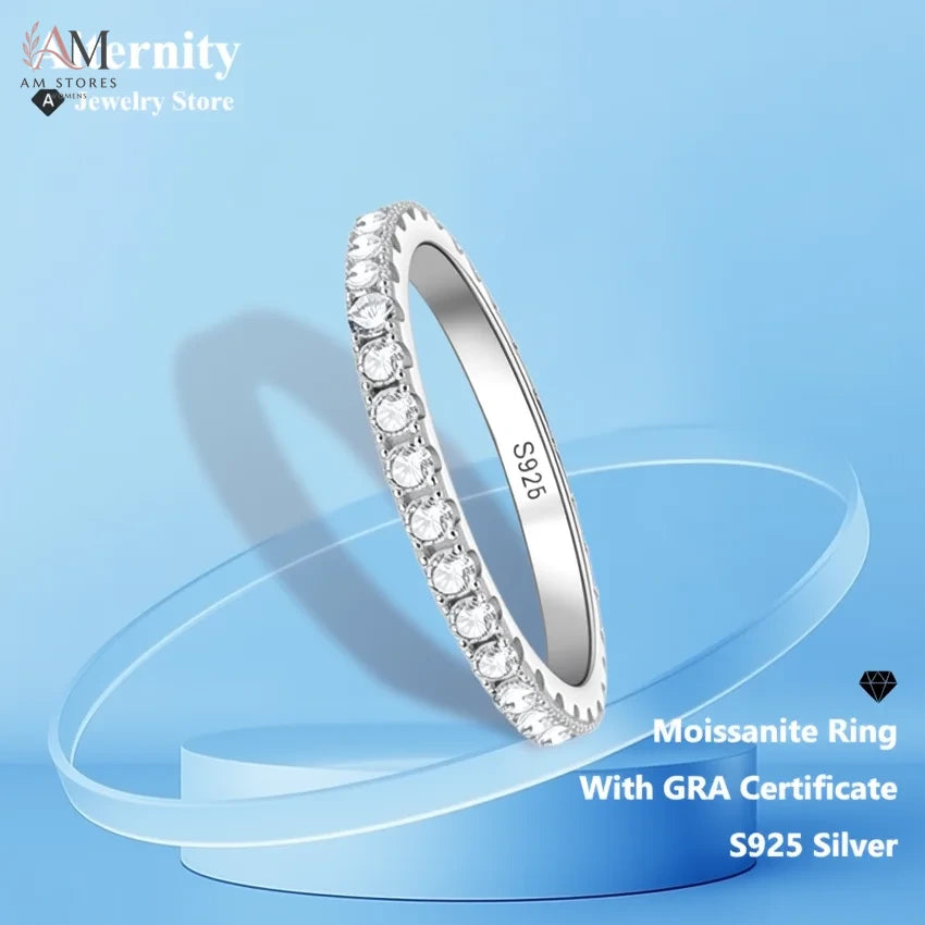 Moissanite Engagement Wedding Unisex Ring - view 3