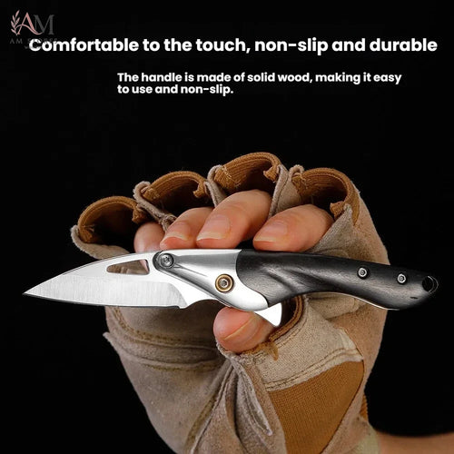 Black Walnut Handle Folding Fruit Knife - view 2