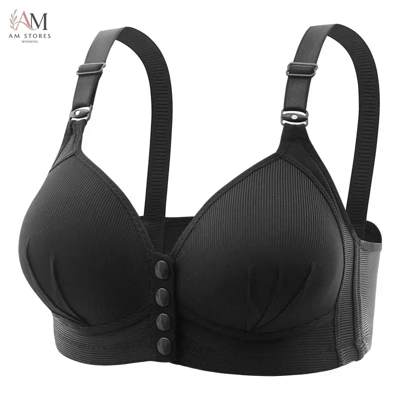 Women's Plus-Size Wireless Breathable Front-Closure Seamless Bra - view 11