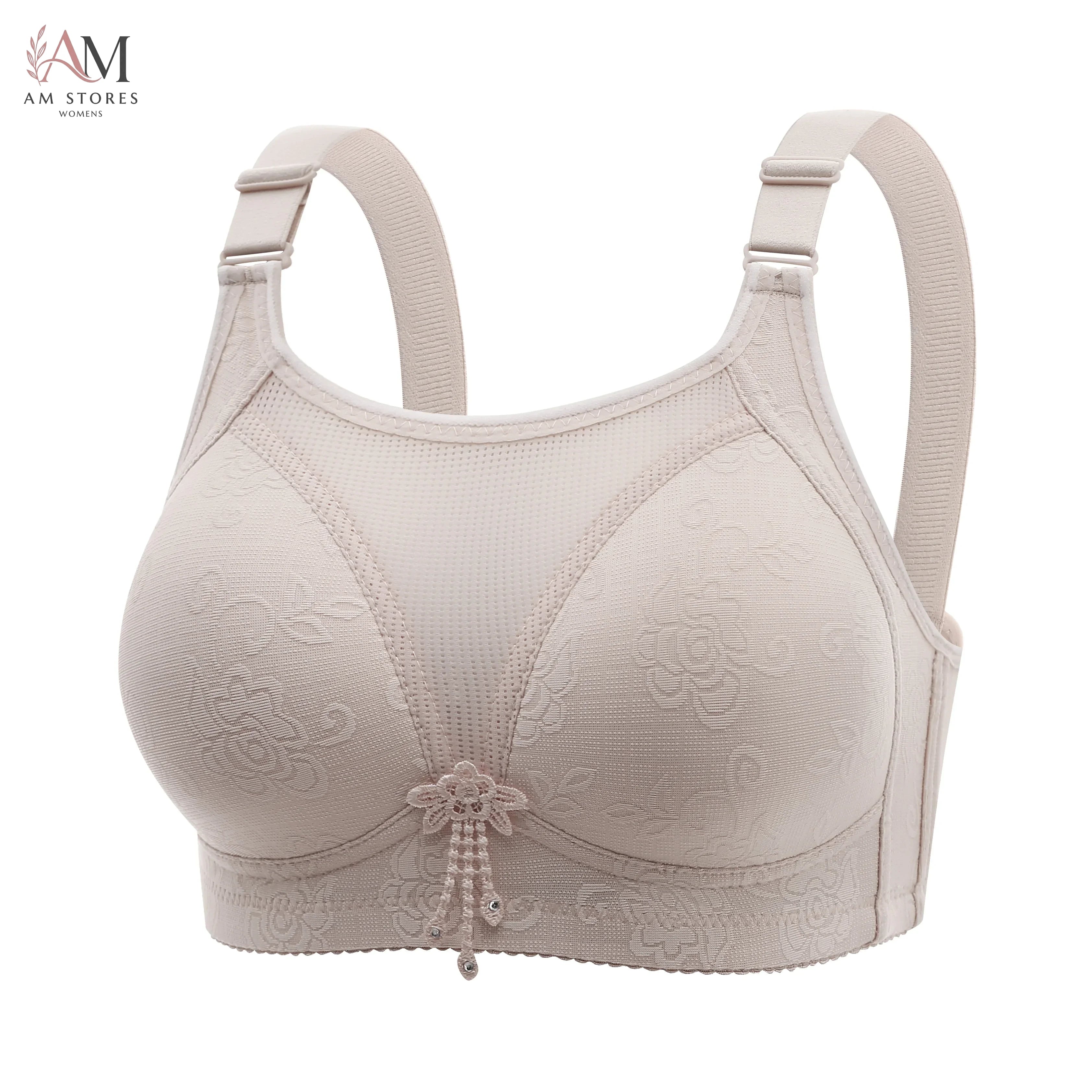 Women's Plus-Size Wireless Breathable Lace Seamless Bra - view 9
