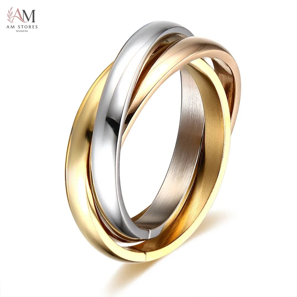 Customize Stainless Steel Engagement Wedding Women's Ring - view 14
