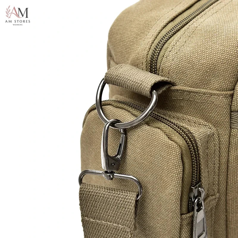 Men's Canvas Travel Crossbody Messenger Bag - view 4