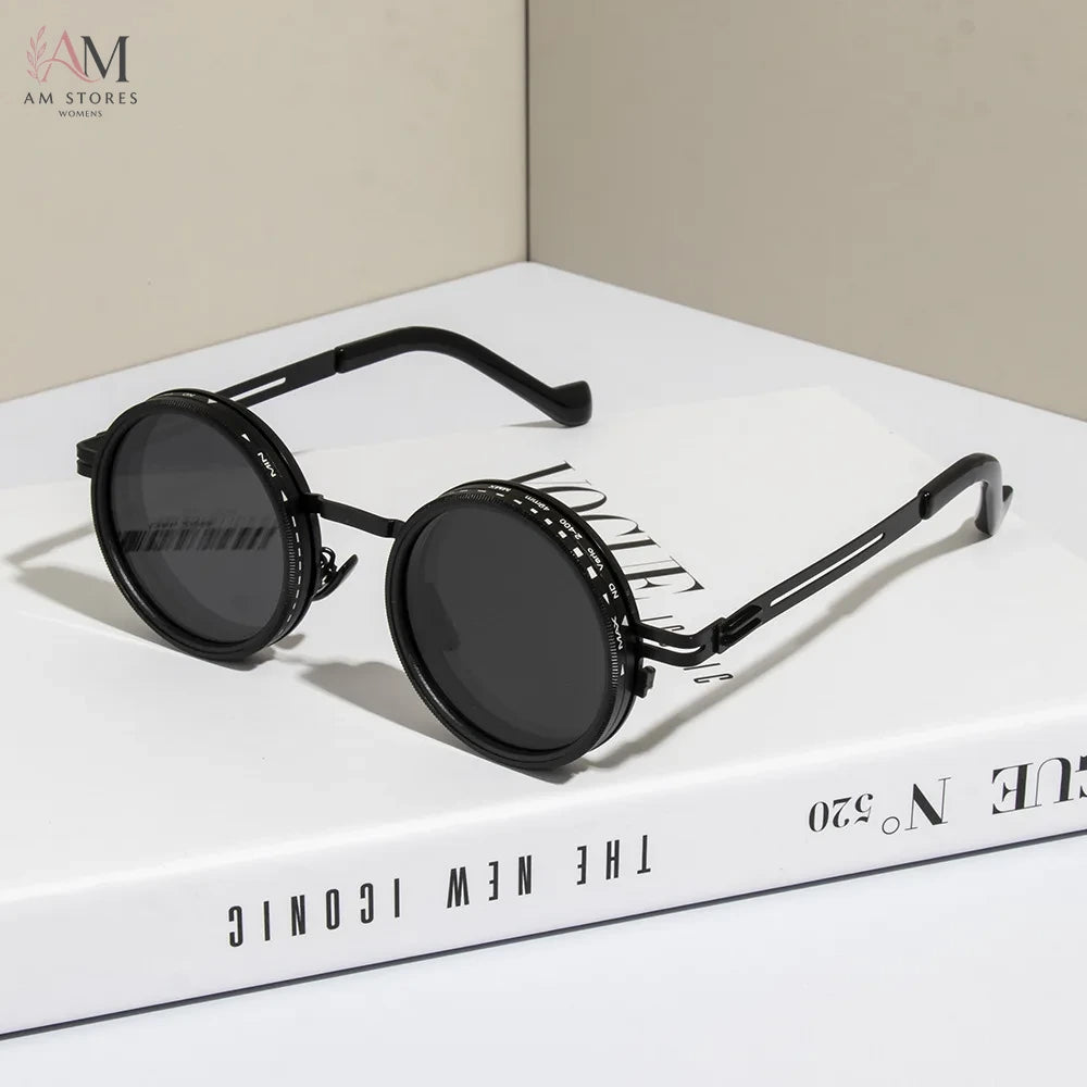 Unisex Vintage Round Polarized ND9 Eyeglasses UV400 - view 7