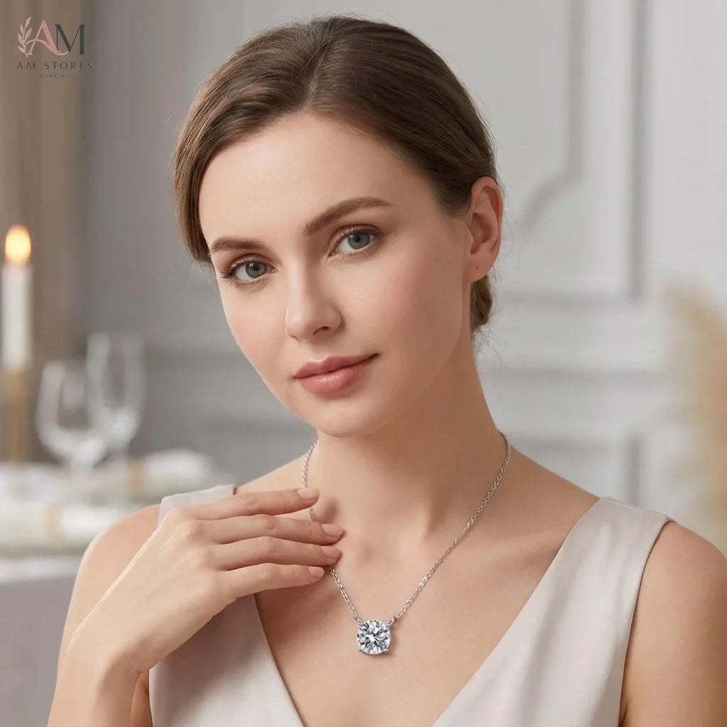 1–3ct Moissanite Solitaire Pendant Necklace - view 2