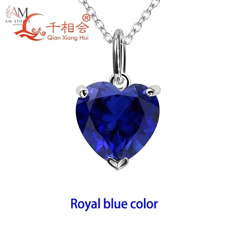 3.6ct Heart-Shaped Lab-Grown Gemstone Pendant Necklace - view 12