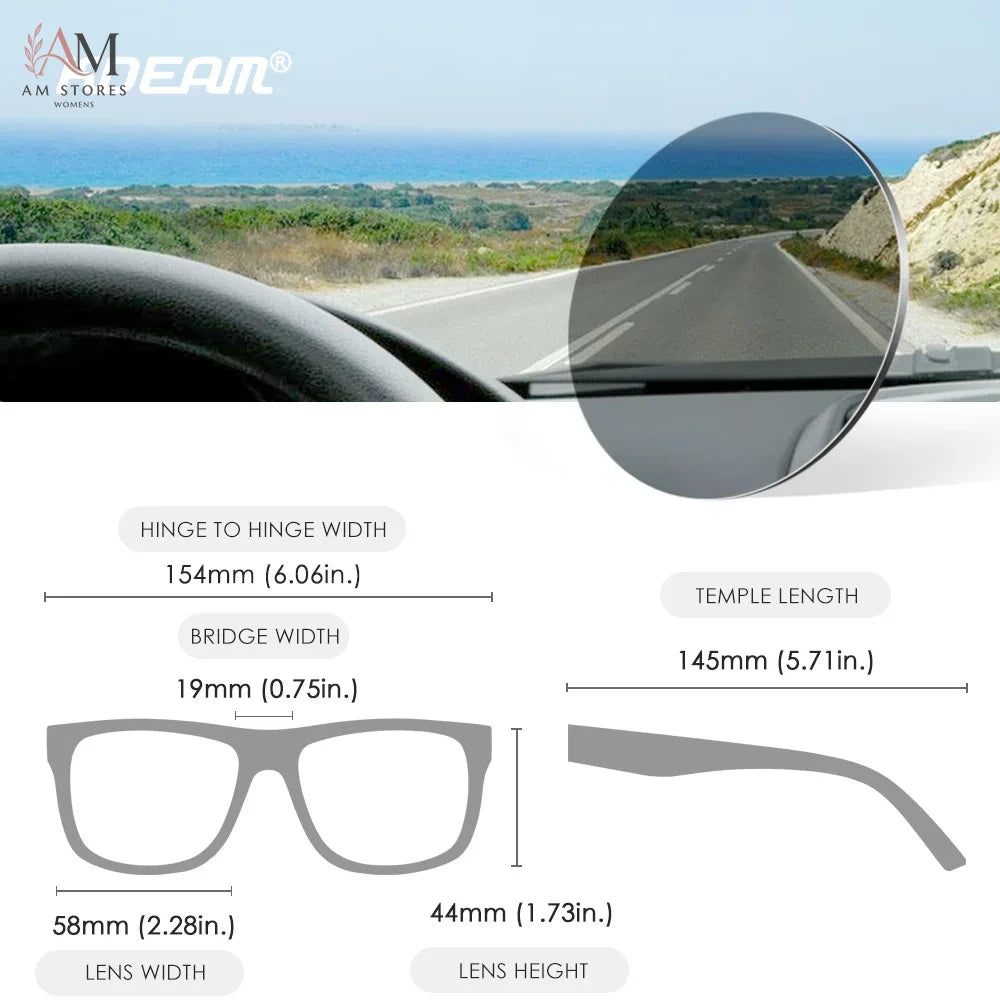 KDEAM Unisex Oversized Square Polarized Photochromic Sunglasses - view 3