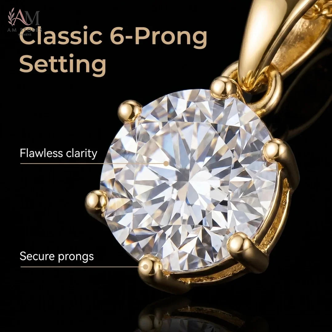1–3ct Moissanite Solitaire Pendant Necklace - view 1
