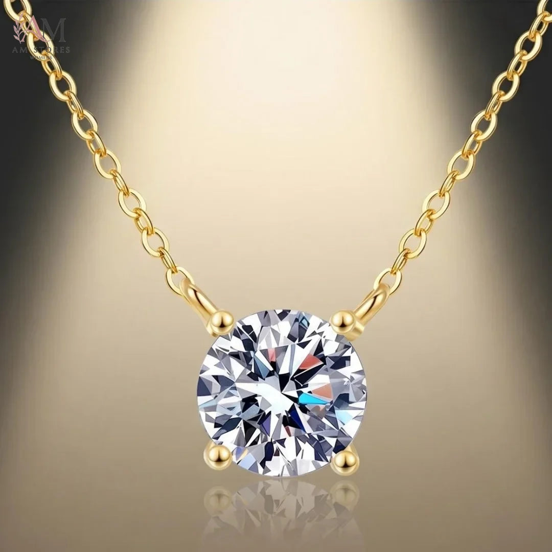 1–3ct Moissanite Solitaire Pendant Necklace - view 1
