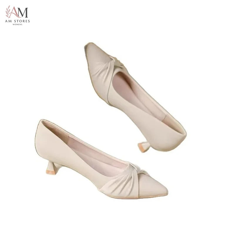 Women's White Pointed-Toe Stiletto Pumps - view 4