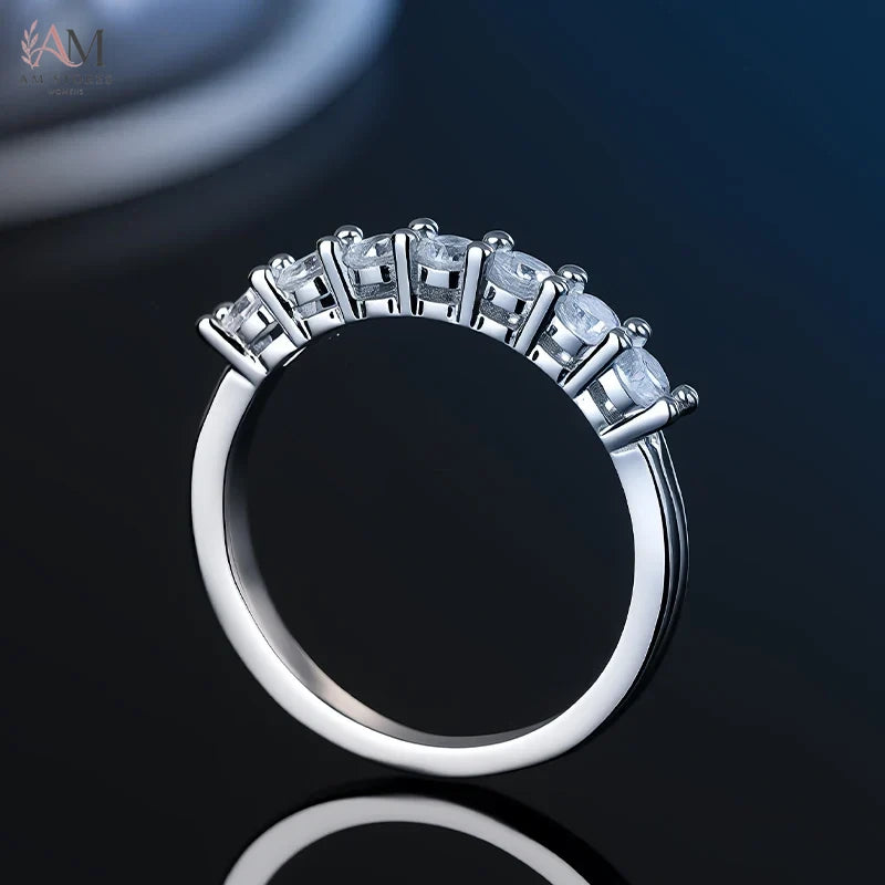 925 Sterling Silver Moissanite Wedding Women's Ring - view 3
