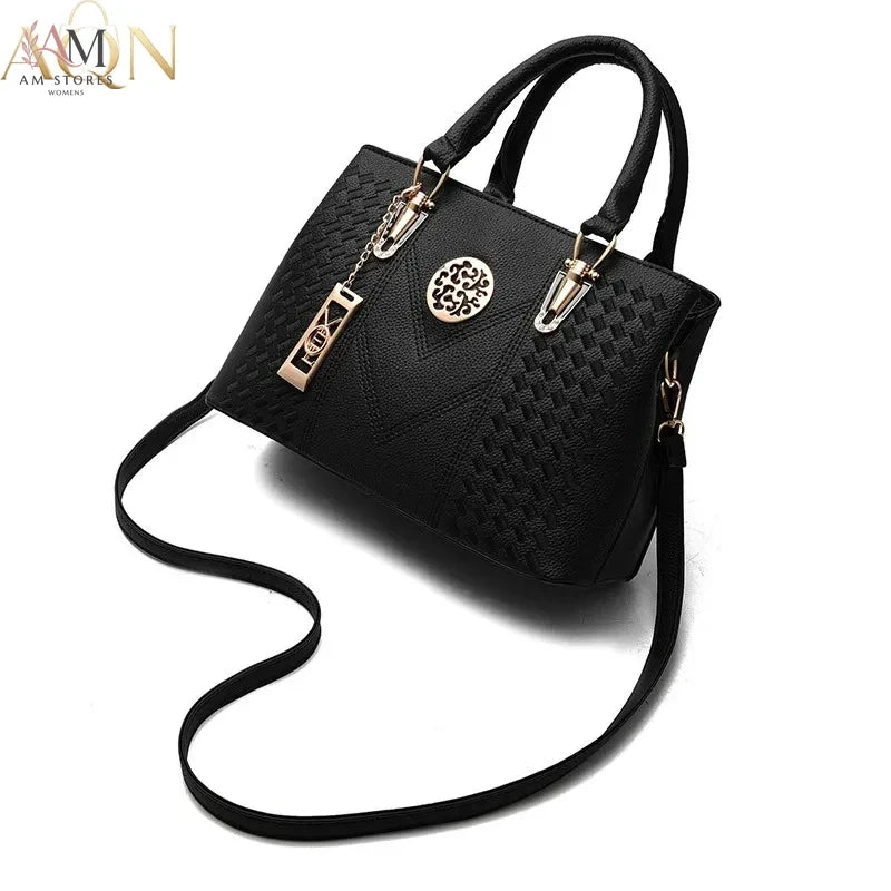 AQN Women's Leather Large-Capacity Handbag - view 3