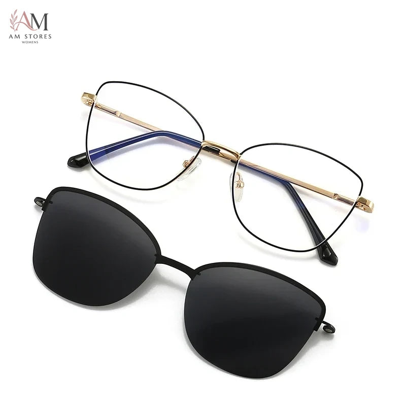 JMISUS Women's Cat-Eye Polarized Blue-Light Metal Eyeglasses - view 9