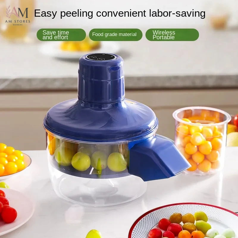 Electric Fruit Peeler Rechargeable Peeling Machine Portable Grape/tomato/Garlic Peeler Fruit Peeling Knife Tools