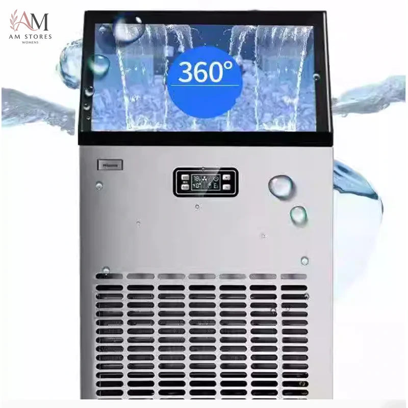 Electric Round Ice Maker Ice Making Machine Desktop For Barreled Water Inflow